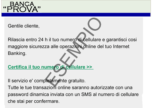 esempio phising