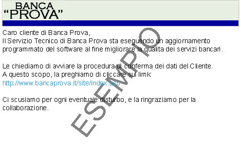 esempio phising