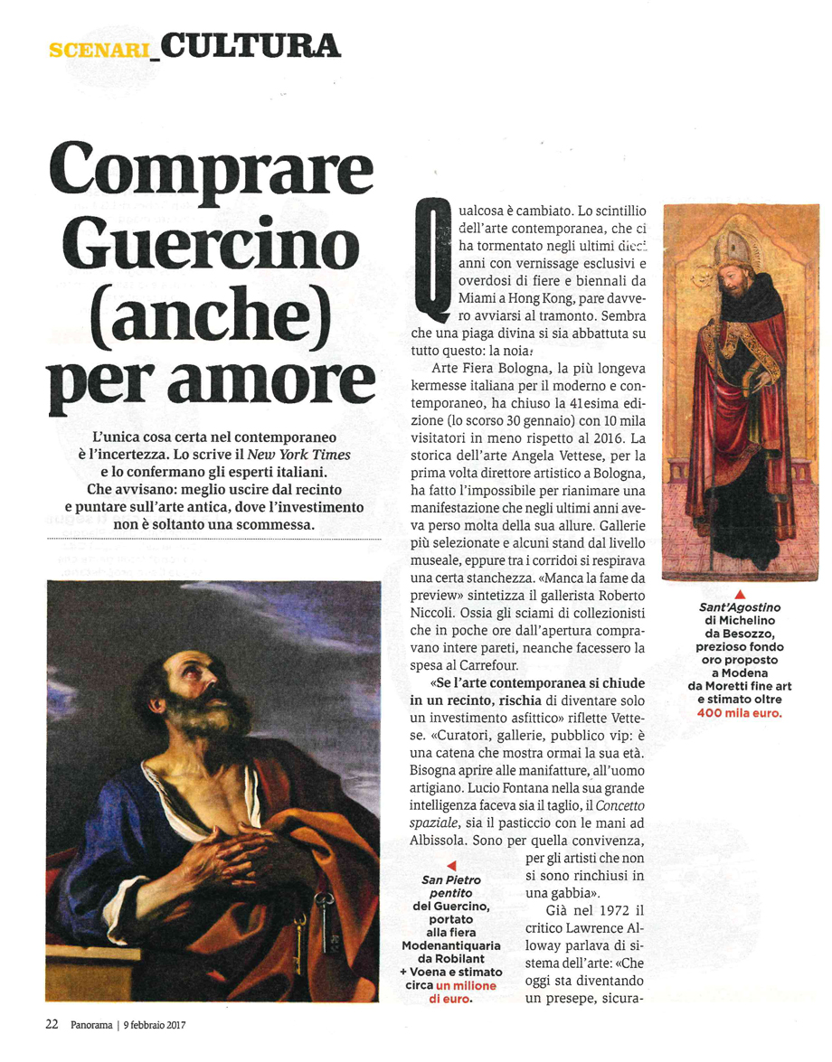 SU PANORAMA, UN GUERCINO IN VENDITA