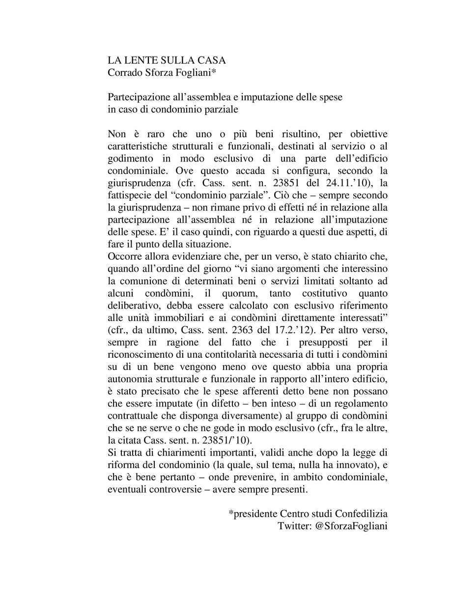 LENTE SULLA CASA