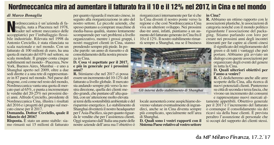 Nordmeccanica nel mondo