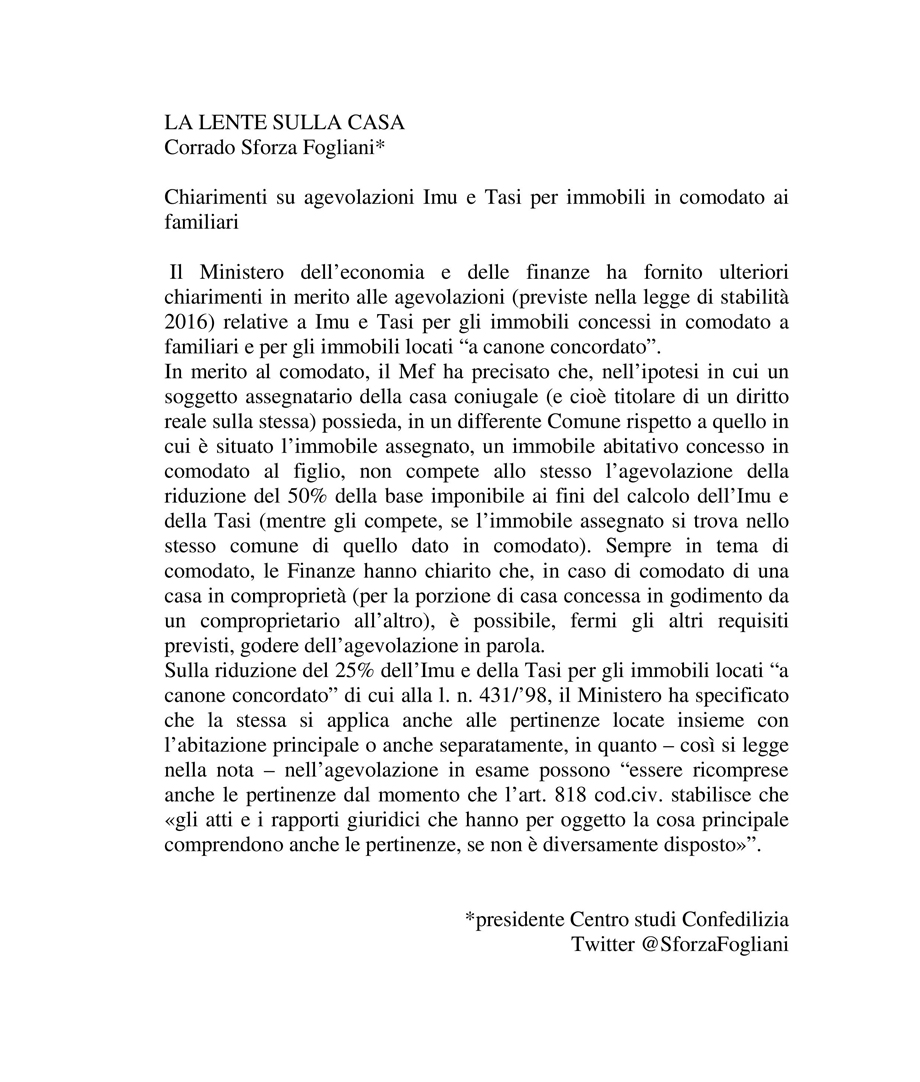 LENTE SULLA CASA