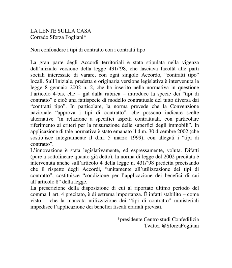 TIPI DI CONTRATTO