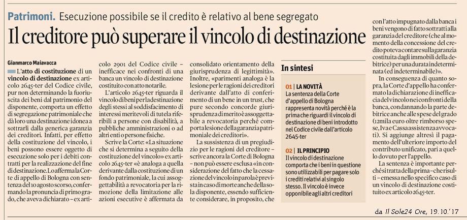 Il Sole 24 Ore, 17.10.'17