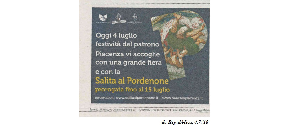 Auguri della Banca alla sua città