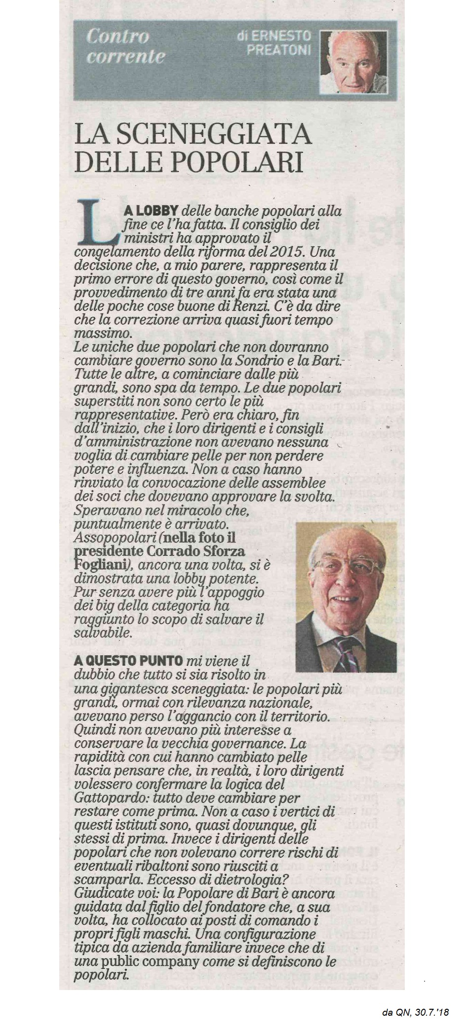 la lobbi delle banche popolari