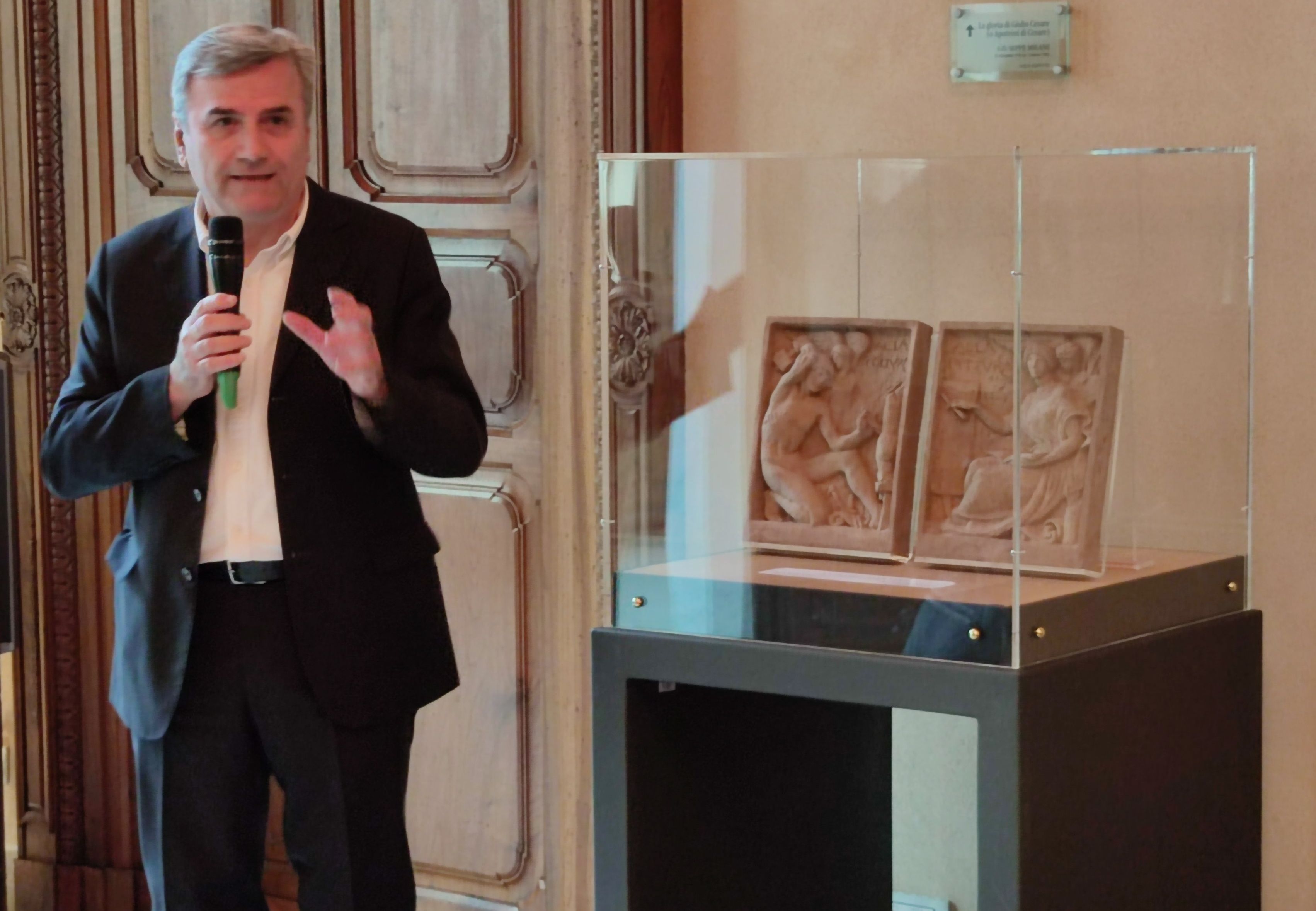 LA BANCA HA CONSEGNATO ALLA GALLERIA RICCI ODDI GLI STUDI PREPARATORI DELLE FORMELLE DI MARAINI