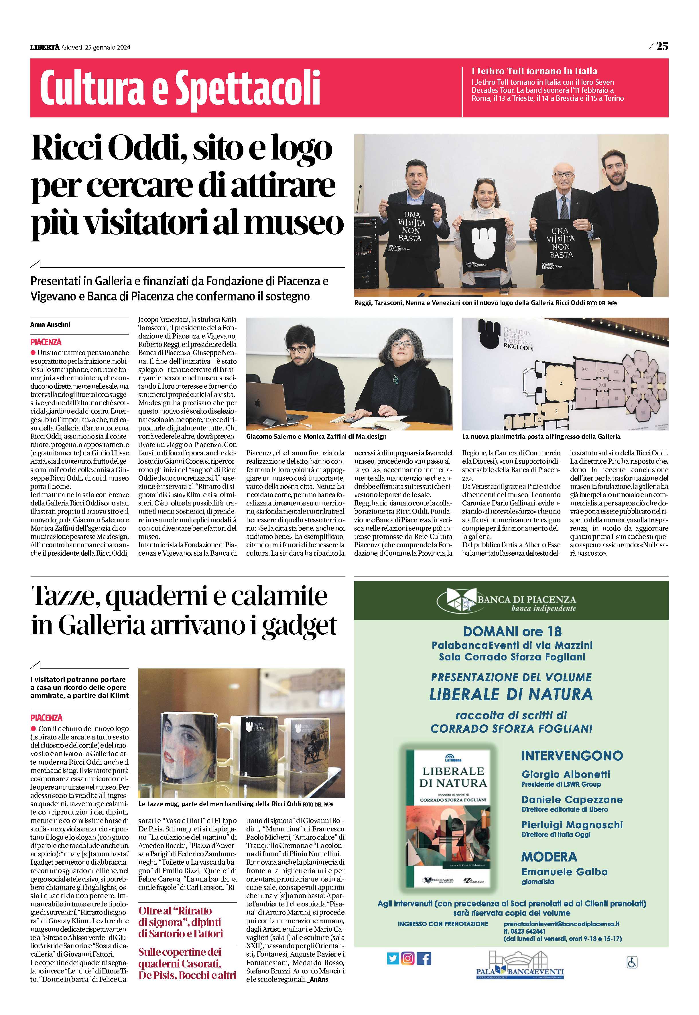 Ricci Oddi, sito e logo per cercare di attirare più visitatori al museo